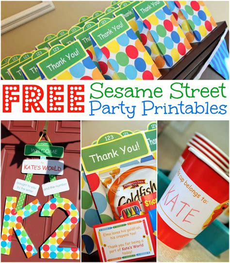 sesame street birthday party printables