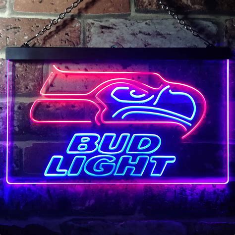 seattle seahawks bud light led neon sign neon sign led sign shop