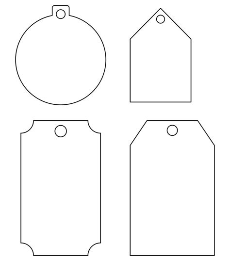 gift tag shape template