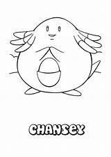 Chansey Coloring Pokemon Print Pages Color Hellokids Normal sketch template