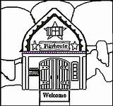 Playhouse Coloring sketch template