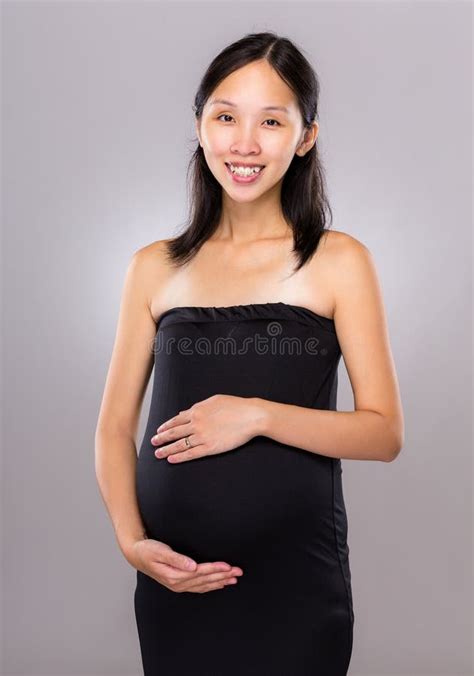 Asian Pregnant Mother Portrait Stock Image Image Of Blue Beautiful