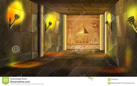 Ancient Egyptian Temple Interior Image 1 Stock