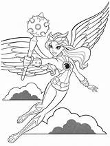 Coloring Pages Girls Dc Superhero Girl Hawkgirl Kids Super Hero Colouring Template Choose Board Hawk sketch template