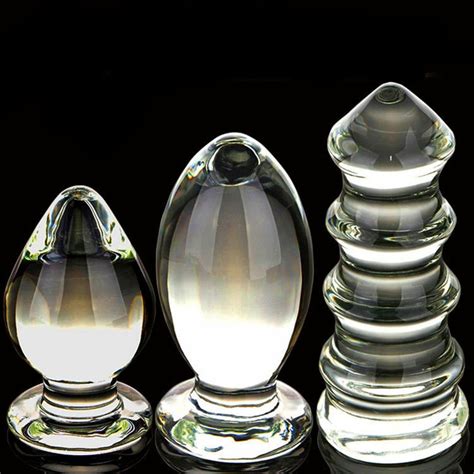 3 Size Optional Crystal Glass Anal Sex Toys Pocket Portable Anal