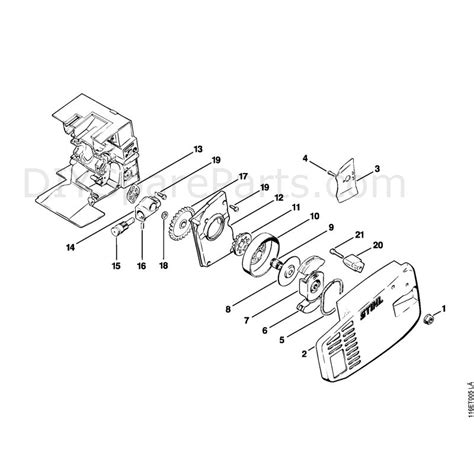 stihl  chainsaw av parts diagram chain cover oil pump