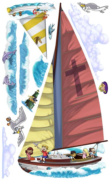 sea  galilee vbs peel  stick pack childrens ministry wall