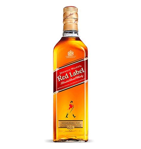 johnnie walker red label ml whisky de  de alcohol