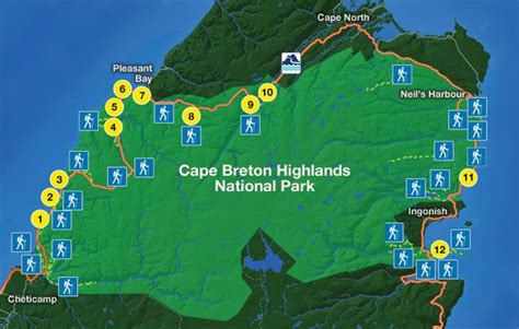 Exhibit Map For Cape Breton Highlands National Park Cape Breton