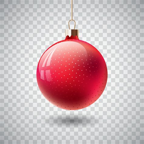 isolated red christmas ornament  vector art  vecteezy