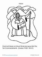 Coloring Pages Moses Bible Story Printable Find sketch template