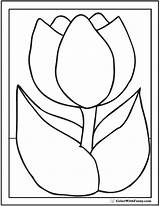Tulip Coloring Cute Pages Flower Tulips Printables Pdf Colorwithfuzzy sketch template