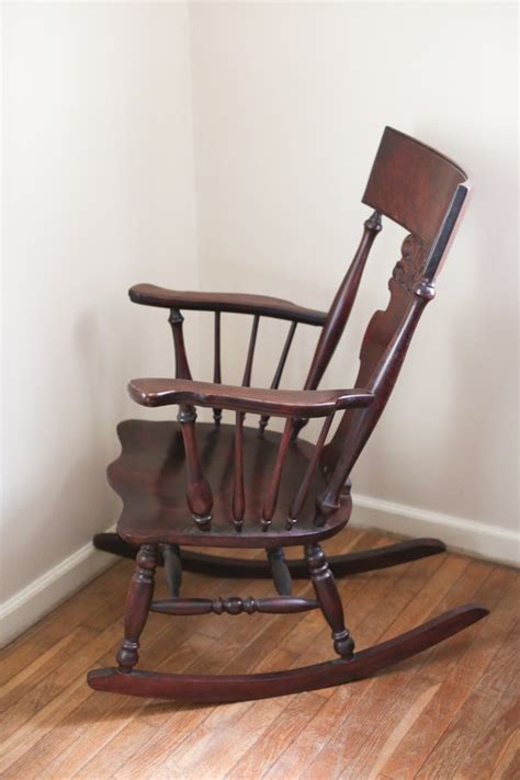 antique solid cherry victorian rocking chair ebth