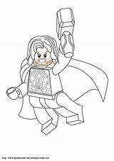 Thor Lego Coloring Pages Marvel Choose Board Letscolorit sketch template