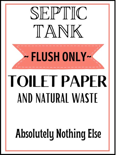 septic tank instant printable toilet sign  flushing etsy