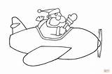 Airplane Babbo Weihnachten Aereo Stampare Disegnare sketch template
