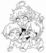 Promised Neverland Chibi Norman sketch template