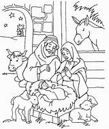 Manger Jesus Coloring Getcolorings Baby sketch template