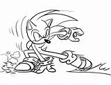 Sonic Hedgehog Coloring Pages Hyper Template sketch template