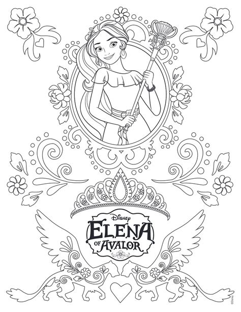 elena  avalor coloring  activity pages coloring pages