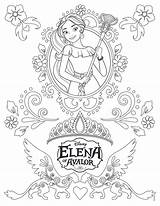Elena Avalor Coloring Princess Printable Pages Drawing Activity sketch template