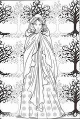 Coloring Adult Adulte Fée Coloriage Pages Femme Choose Board Conte Book sketch template