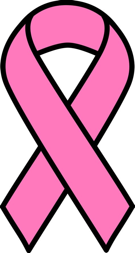 printable breast cancer ribbon clipart