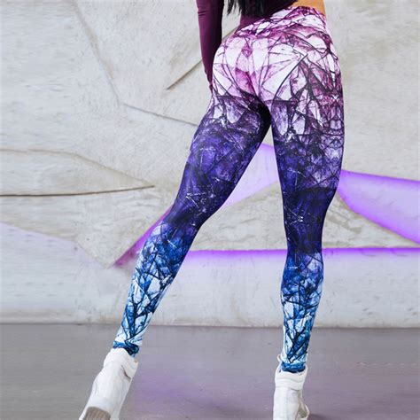 2018 3d printed sexy hip push up leggings for fitness low waist