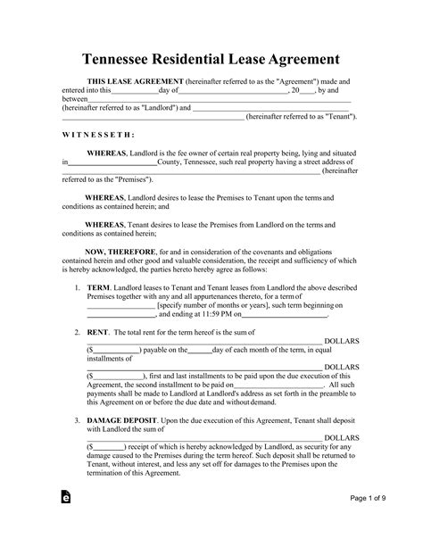 template  business lease agreement master template