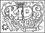 Coloring Pages Graffiti Printable Popular Birthday sketch template