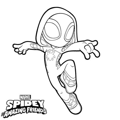 spidey  friends coloring pages spidey   amazing friends