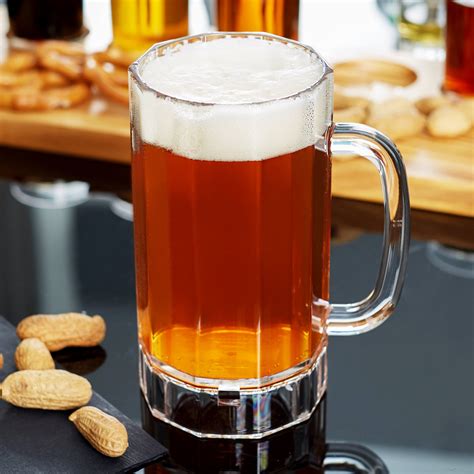 pc cl  oz plastic beer mug case