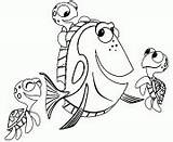 Coloring Nemo Finding Printable Book Pages Disney Squirt sketch template
