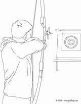 Archery Tir Tiro Arco Dibujos Hellokids Olympiques Hunting Línea Coloringbay sketch template
