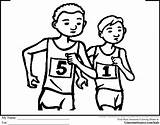 Colouring Coloring Sports Walking Race Pages Ginormasource sketch template