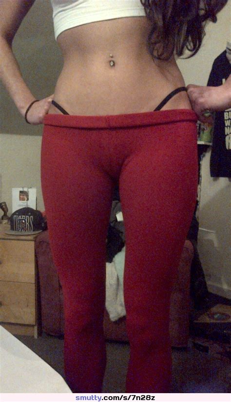 leggings redleggings cameltoe tight wedgie thong exposed seethrough seethru slutwear