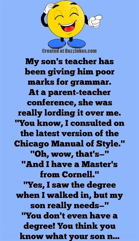 sons teacher   giving  poor marks  grammar parents