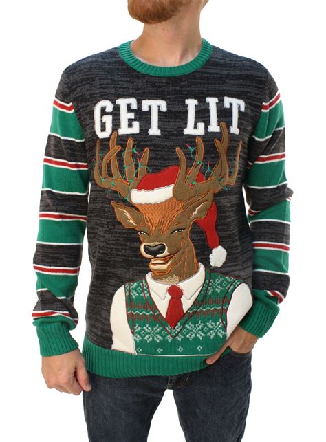 ugly christmas sweater ugly christmas sweater mens  lit party