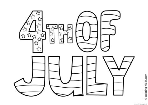 july celebration  coloring pages printable