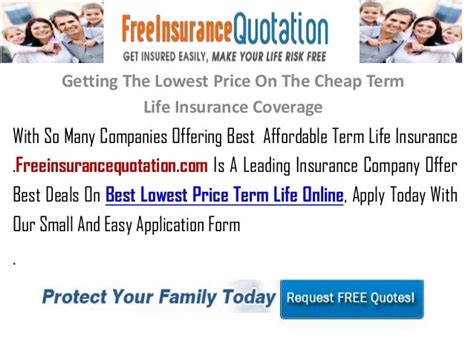 lowest price   cheap term life insurance coverage