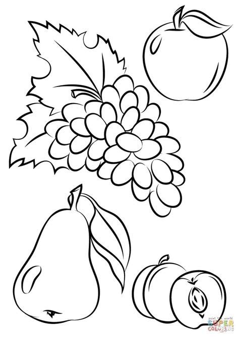 great image  fruits  vegetables coloring pages fruit coloring