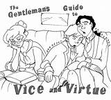 Coloring Pages Gentleman Virtue Vice Guide Book Virtues Epicreads Fan sketch template