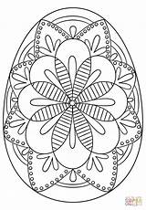 Coloring Easter Egg Pages Intricate Printable sketch template