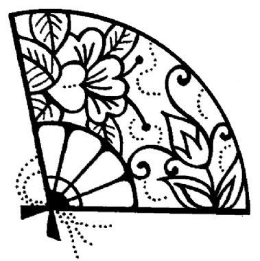 hand fan coloring page  svg png eps dxf file