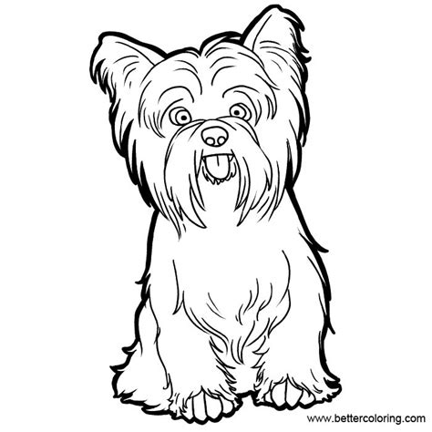yorkie coloring pages  art  printable coloring pages
