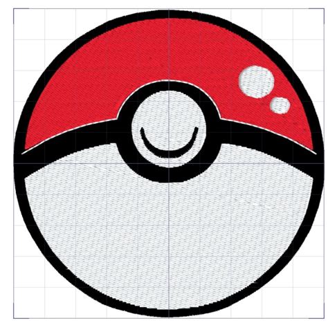 pokeball pokemon embroidery design
