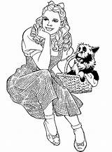 Wizard Oz Coloring Pages Printable Sheets Printables Toto Colouring Dorothy Print Color Kids Dorthy sketch template