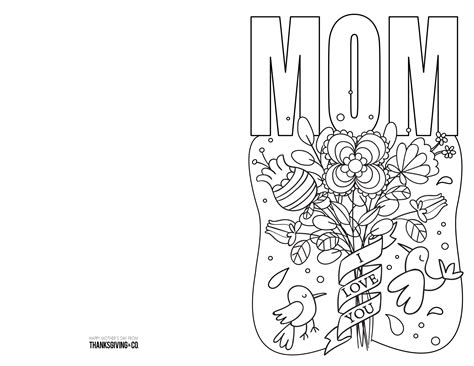 printable mothers day cards coloring pages boringpopcom
