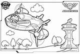 Paw Patrol Coloring Air Patroller Pages Online Color sketch template