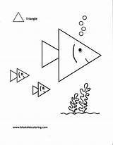 Coloring Triangles Pages Triangle Sheet Color Kids Print Colouring Template Popular Coloringtop sketch template